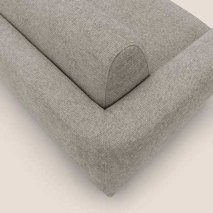 Happy Divano letto matrimoniale con materasso h18 cm in tessuto impermeabile T10 tortora 