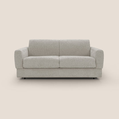 Happy Divano letto matrimoniale con materasso h18 cm in tessuto impermeabile T10 panna 