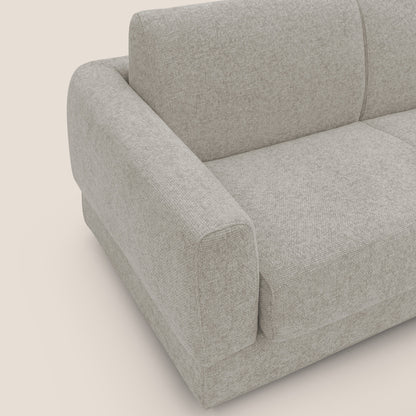 Happy Divano letto matrimoniale con materasso h18 cm in tessuto impermeabile T10 panna 