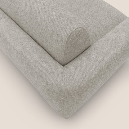 Happy Divano letto matrimoniale con materasso h18 cm in tessuto impermeabile T10 panna 