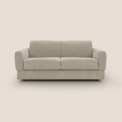 Happy Divano letto matrimoniale con materasso h18 cm in tessuto impermeabile T10 beige 