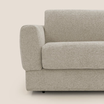 Happy Divano letto matrimoniale con materasso h18 cm in tessuto impermeabile T10 beige 