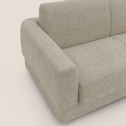 Happy Divano letto matrimoniale con materasso h18 cm in tessuto impermeabile T10 beige 