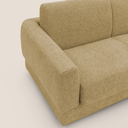 Happy Divano letto matrimoniale con materasso h18 cm in tessuto impermeabile T10 giallo 