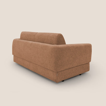 Happy Divano letto matrimoniale con materasso h18 cm in tessuto impermeabile T10 arancio 