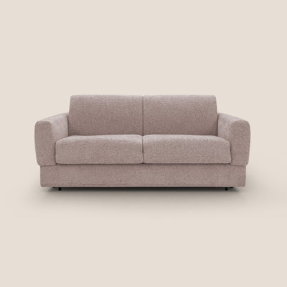 Happy Divano letto matrimoniale con materasso h18 cm in tessuto impermeabile T10 rosa 