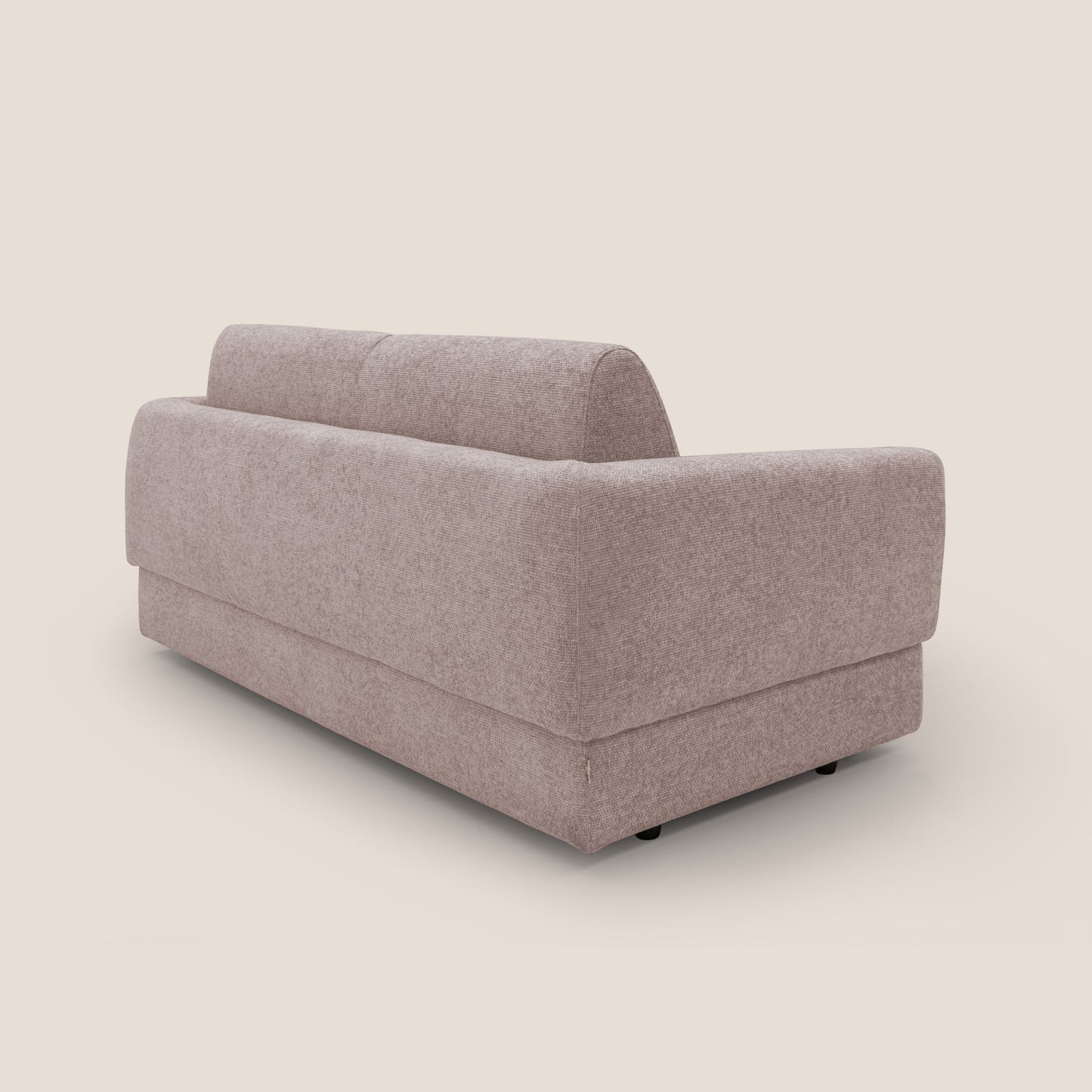 Happy Divano letto matrimoniale con materasso h18 cm in tessuto impermeabile T10 rosa 