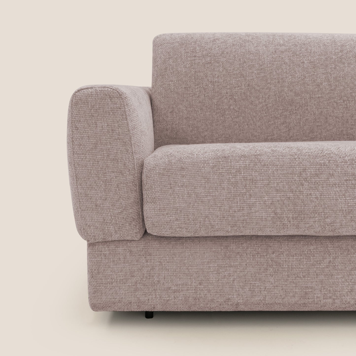 Happy Divano letto matrimoniale con materasso h18 cm in tessuto impermeabile T10 rosa 