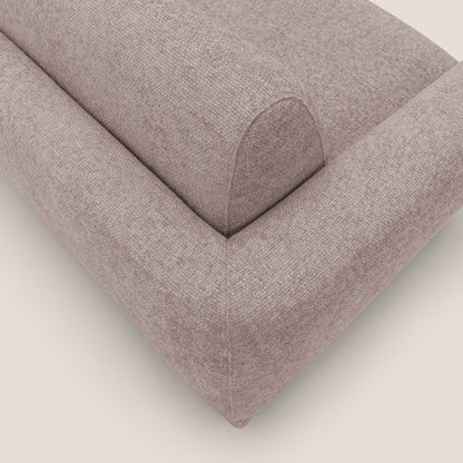 Happy Divano letto matrimoniale con materasso h18 cm in tessuto impermeabile T10 rosa 