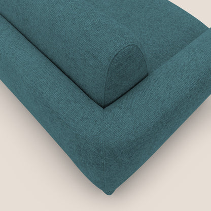 Happy Divano letto matrimoniale con materasso h18 cm in tessuto impermeabile T10 petrolio 