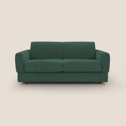 Happy Divano letto matrimoniale con materasso h18 cm in tessuto impermeabile T10 verde 