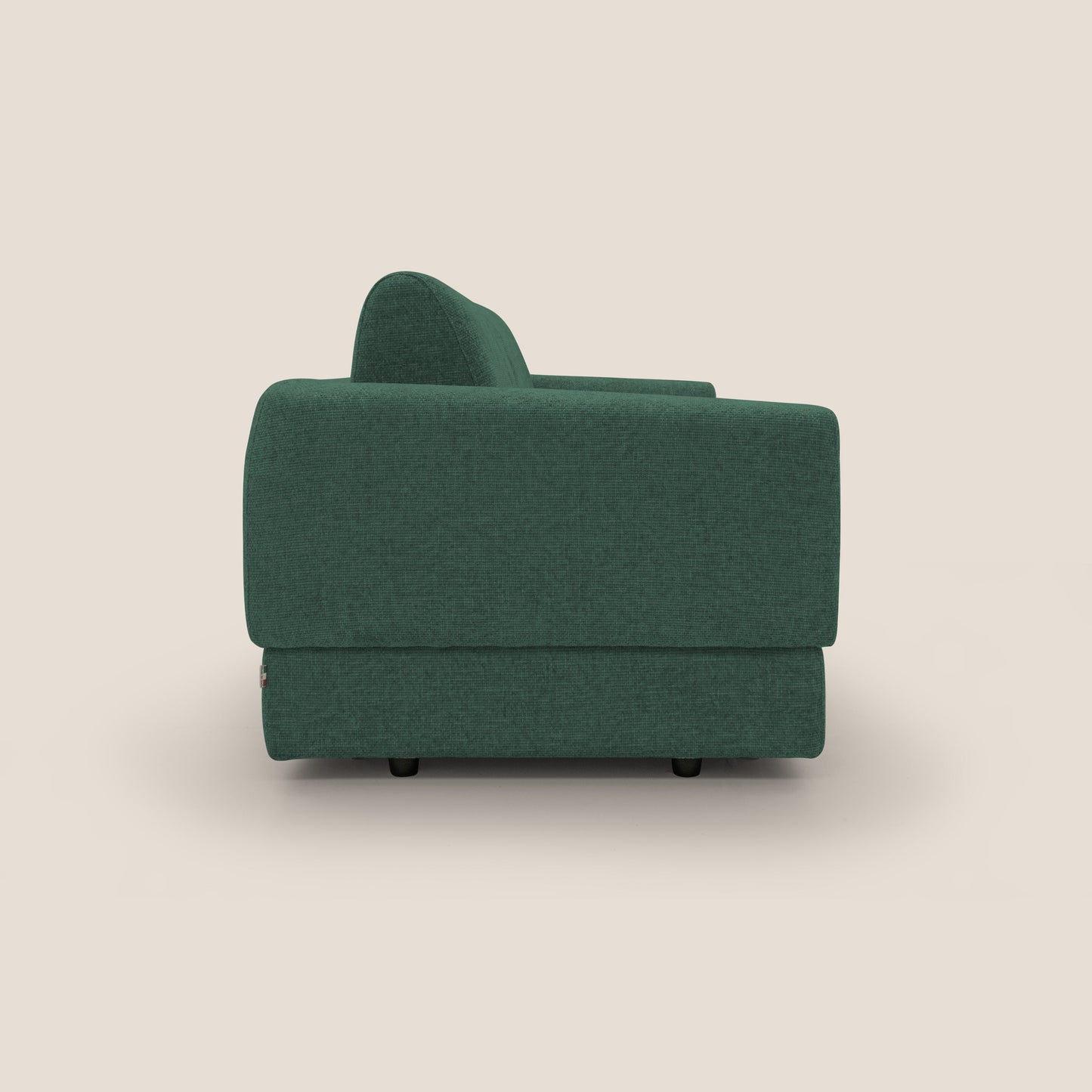 Happy Divano letto matrimoniale con materasso h18 cm in tessuto impermeabile T10 verde 