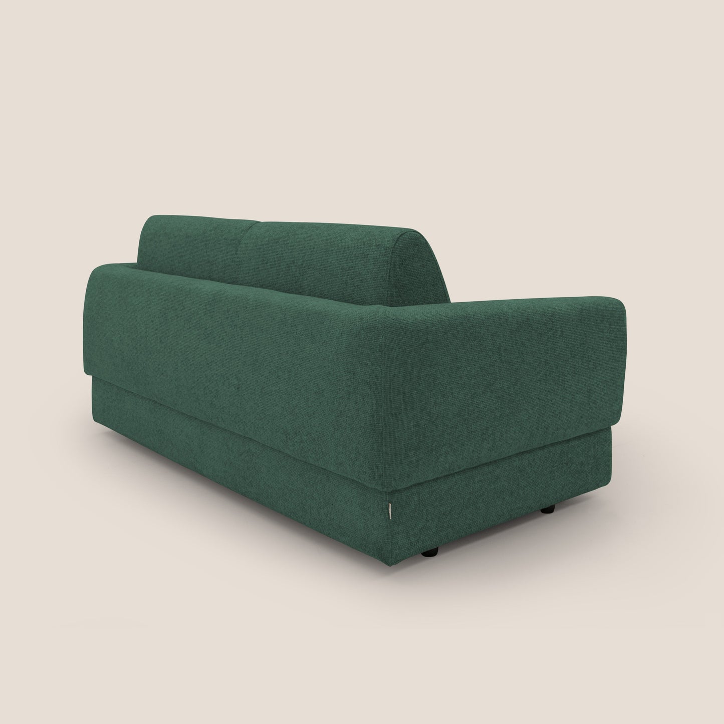 Happy Divano letto matrimoniale con materasso h18 cm in tessuto impermeabile T10 verde 