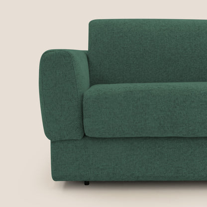 Happy Divano letto matrimoniale con materasso h18 cm in tessuto impermeabile T10 verde 