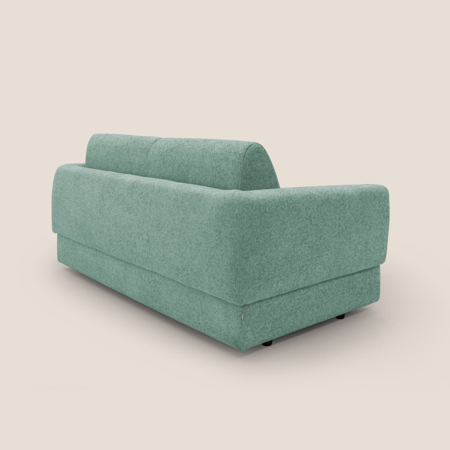 Happy Divano letto matrimoniale con materasso h18 cm in tessuto impermeabile T10 salvia 