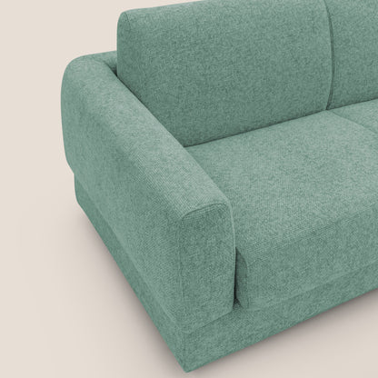 Happy Divano letto matrimoniale con materasso h18 cm in tessuto impermeabile T10 salvia 