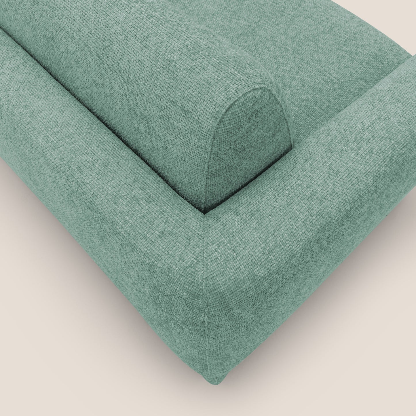 Happy Divano letto matrimoniale con materasso h18 cm in tessuto impermeabile T10 salvia 