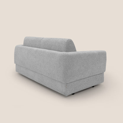 Happy Divano letto matrimoniale con materasso h18 cm in tessuto impermeabile T10 grigio chiaro 