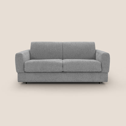 Happy Divano letto matrimoniale con materasso h18 cm in tessuto impermeabile T10 grigio 