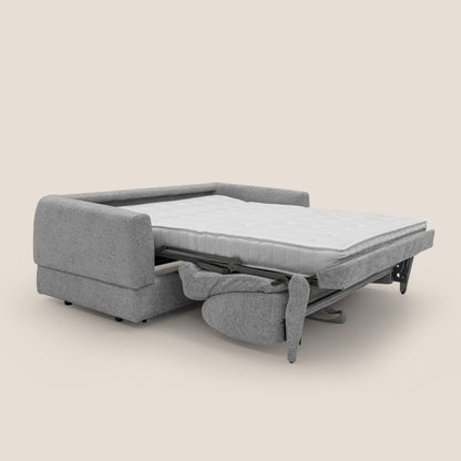 Happy Divano letto matrimoniale con materasso h18 cm in tessuto impermeabile T10 grigio 