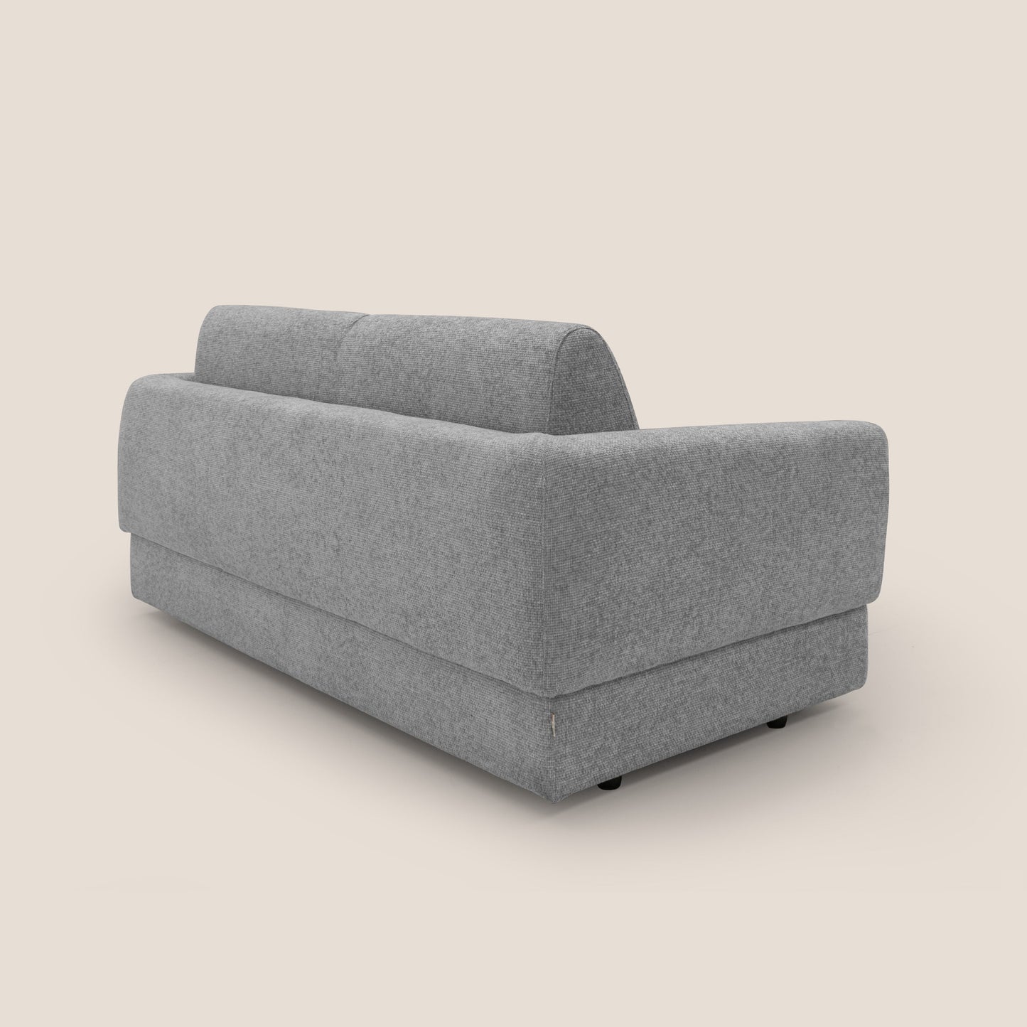 Happy Divano letto matrimoniale con materasso h18 cm in tessuto impermeabile T10 grigio 