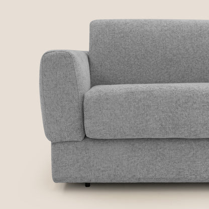 Happy Divano letto matrimoniale con materasso h18 cm in tessuto impermeabile T10 grigio 