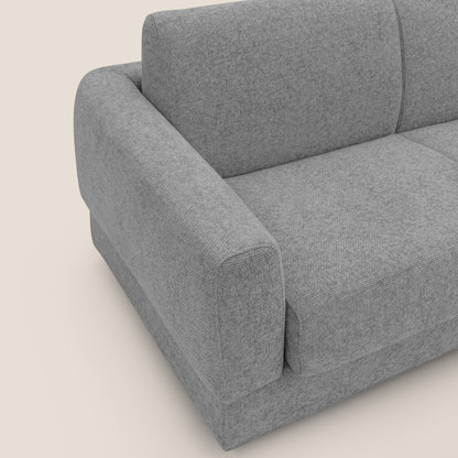 Happy Divano letto matrimoniale con materasso h18 cm in tessuto impermeabile T10 grigio 