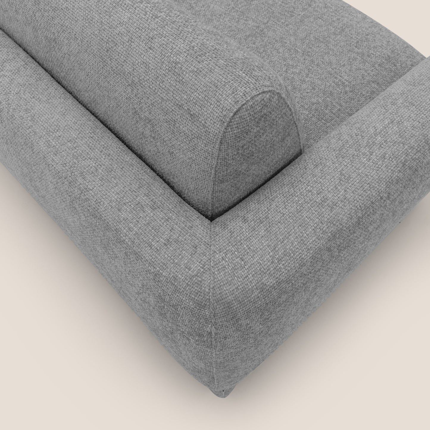 Happy Divano letto matrimoniale con materasso h18 cm in tessuto impermeabile T10 grigio 