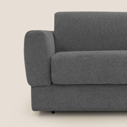 Happy Divano letto matrimoniale con materasso h18 cm in tessuto impermeabile T10 antracite 