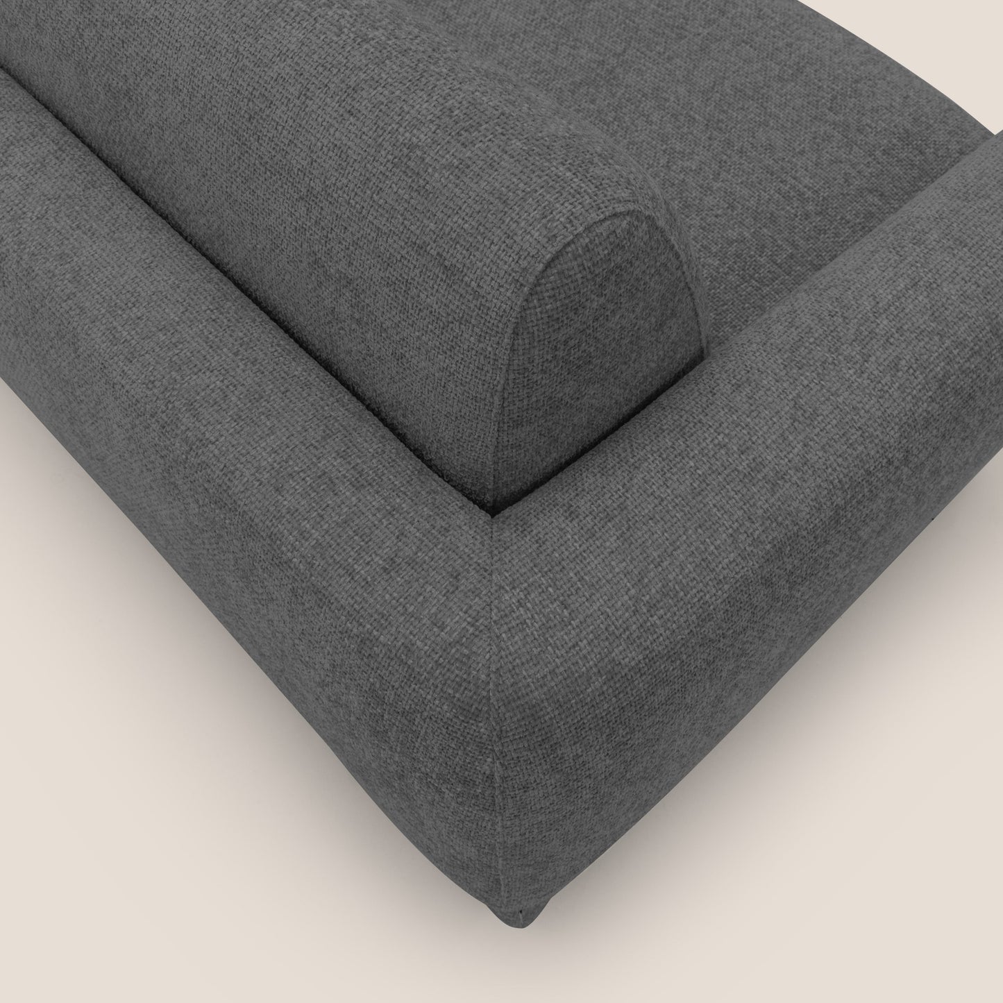 Happy Divano letto matrimoniale con materasso h18 cm in tessuto impermeabile T10 antracite 