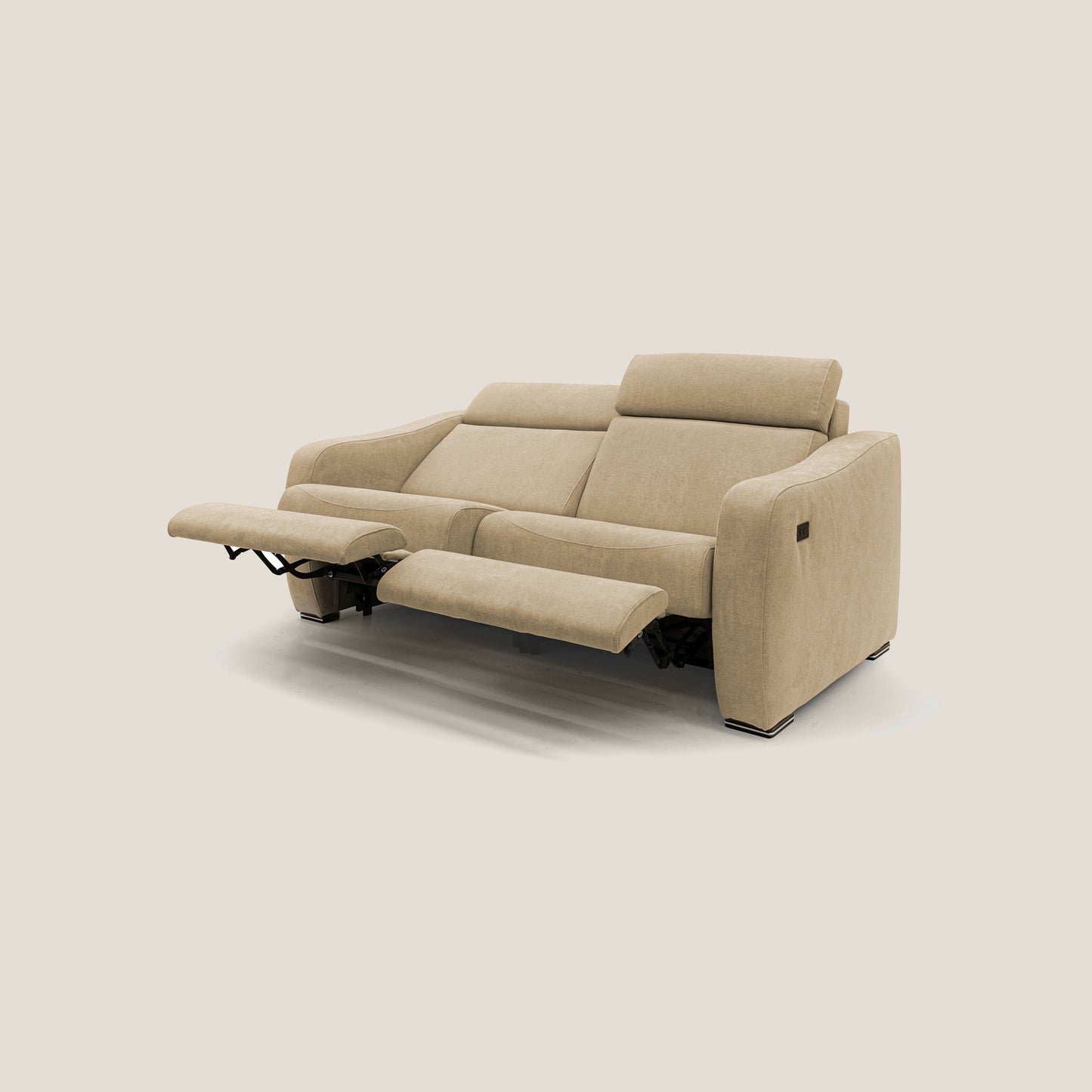 Gummy Divano con meccanismo relax elettrico beige