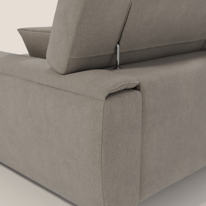 Caravaggio Divano angolare con sedute scorrevoli in tessuto morbido impermeabile T02 beige