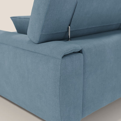 Caravaggio Divano angolare con sedute scorrevoli in tessuto morbido impermeabile T02 carta da zucchero