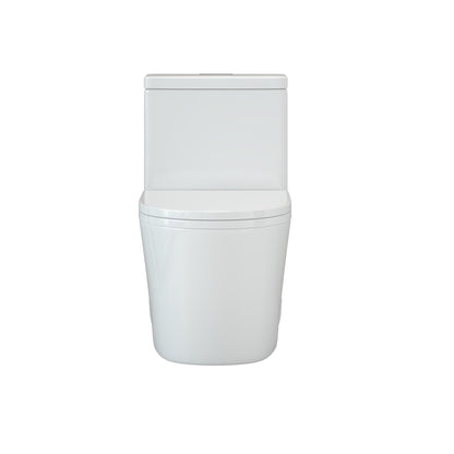 CB HOME 24'' Small Compact One Piece Toilet, Dual Flush Modern Siphon Short Toilet with Soft Closing Seat,16.5''Comfort Height