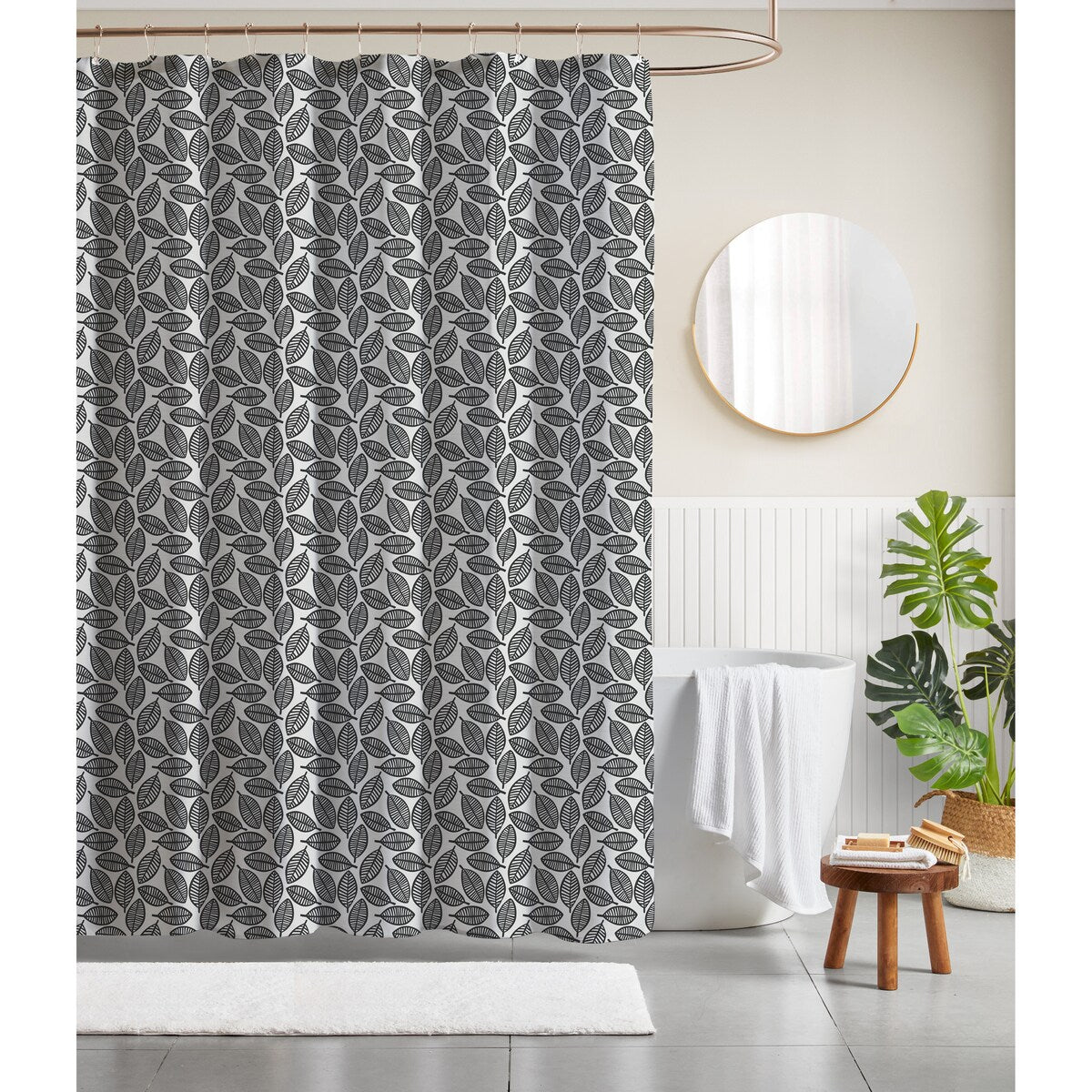 CEDAR COURT Printed Polyester Canvas Shower Curtain