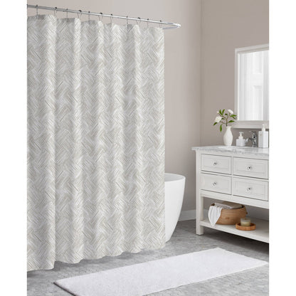 CEDAR COURT Printed Polyester Canvas Shower Curtain