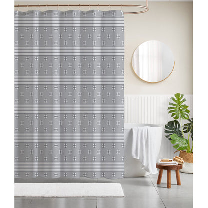 CEDAR COURT Printed Polyester Canvas Shower Curtain