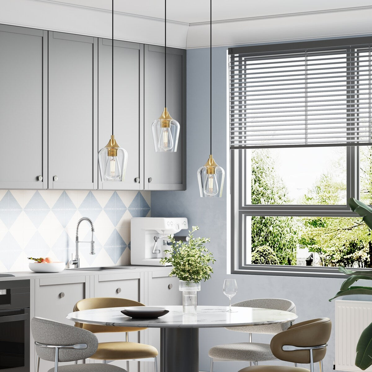 CO-Z 1 Light Pendant Light Fixture with Adjustable Height