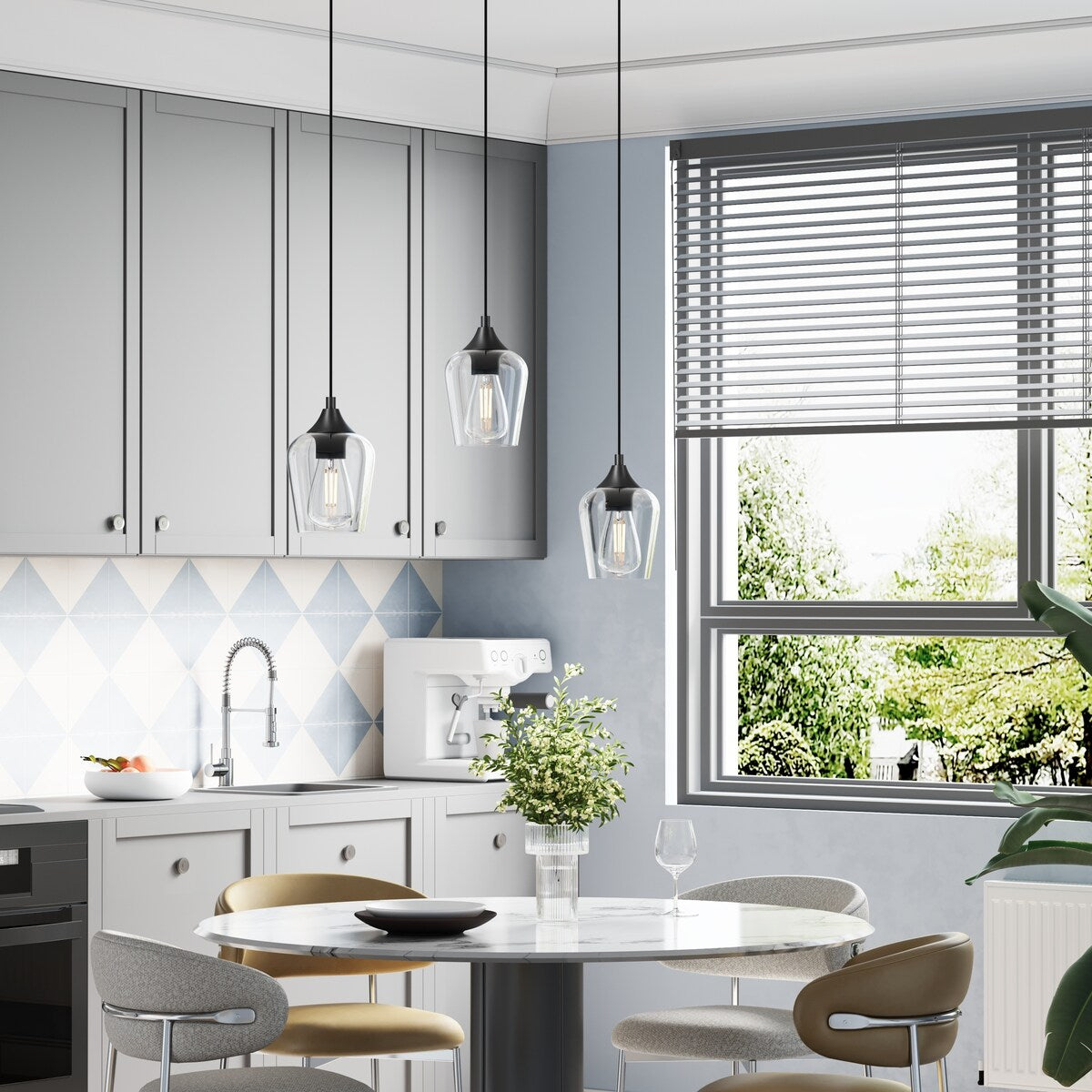 CO-Z 1 Light Pendant Light Fixture with Adjustable Height