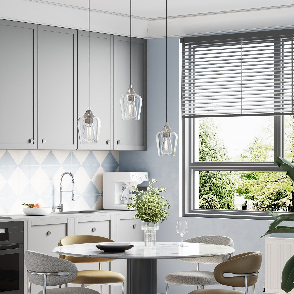 CO-Z 1 Light Pendant Light Fixture with Adjustable Height