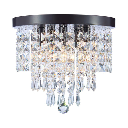 CO-Z 11 5-light Flush Mount Crystal Chandelier Ceiling Light