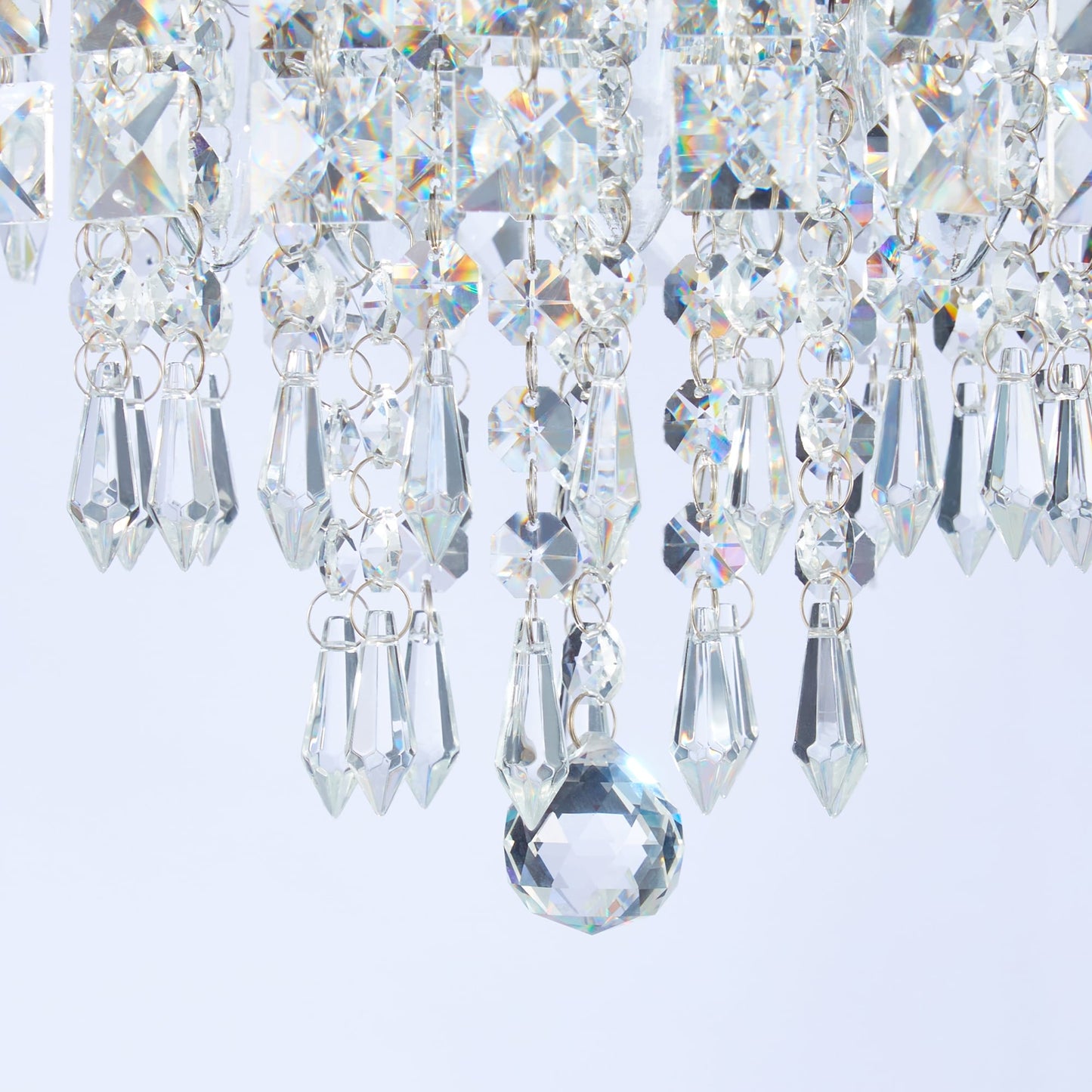CO-Z 11 5-light Flush Mount Crystal Chandelier Ceiling Light