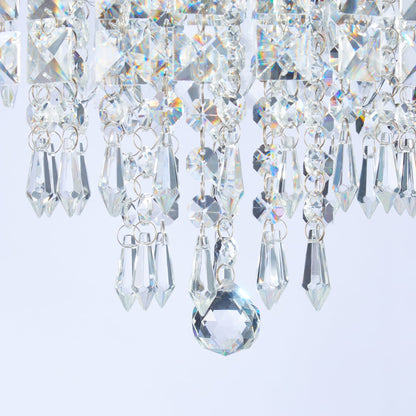 CO-Z 11 5-light Flush Mount Crystal Chandelier Ceiling Light