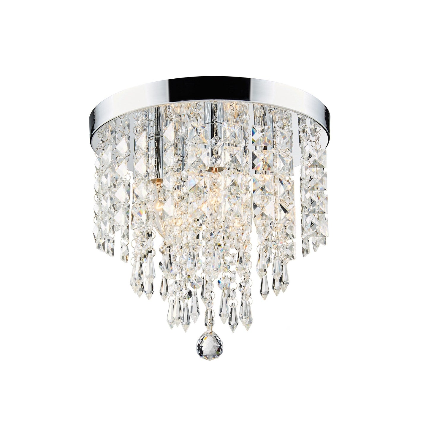 CO-Z 11 5-light Flush Mount Crystal Chandelier Ceiling Light