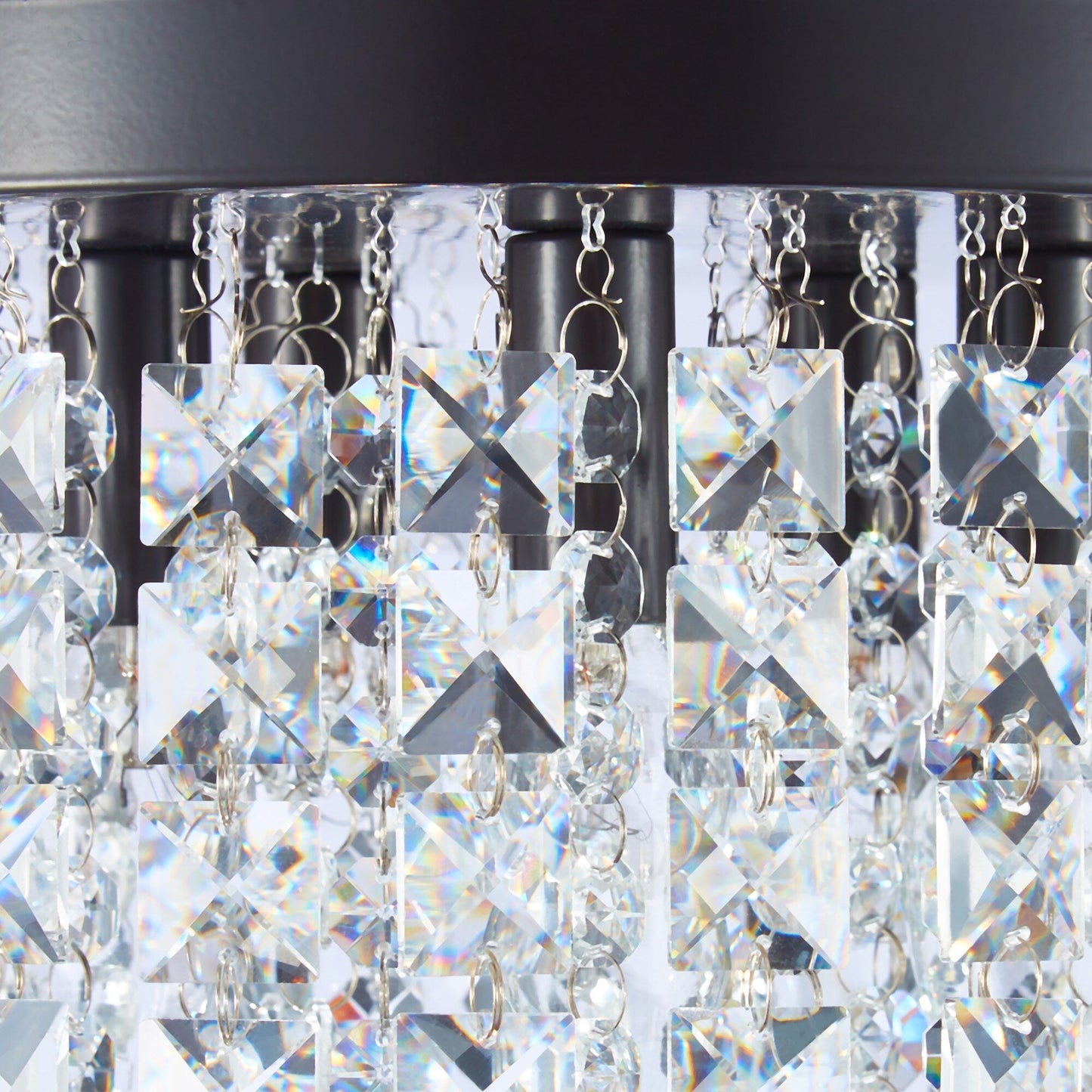 CO-Z 11 5-light Flush Mount Crystal Chandelier Ceiling Light