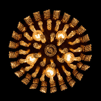 CO-Z 11 5-light Flush Mount Crystal Chandelier Ceiling Light