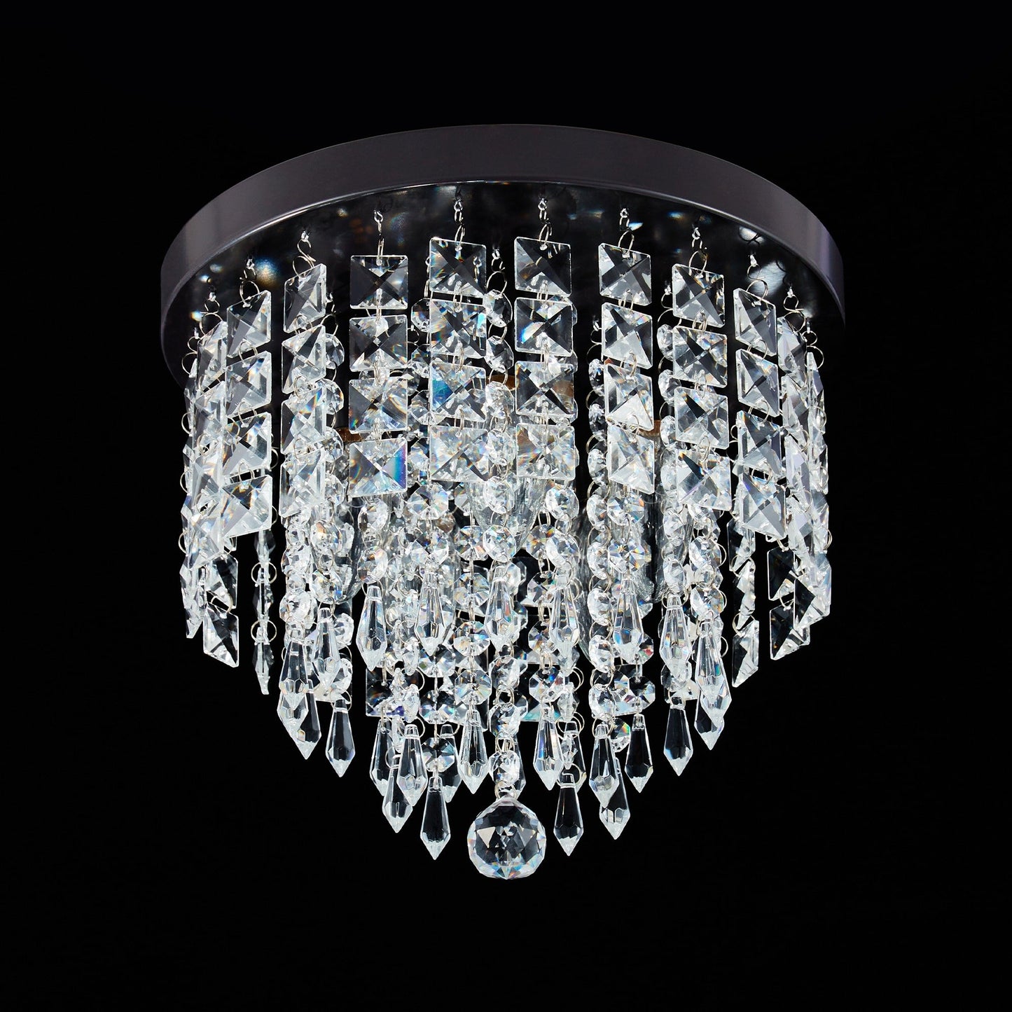 CO-Z 11 5-light Flush Mount Crystal Chandelier Ceiling Light