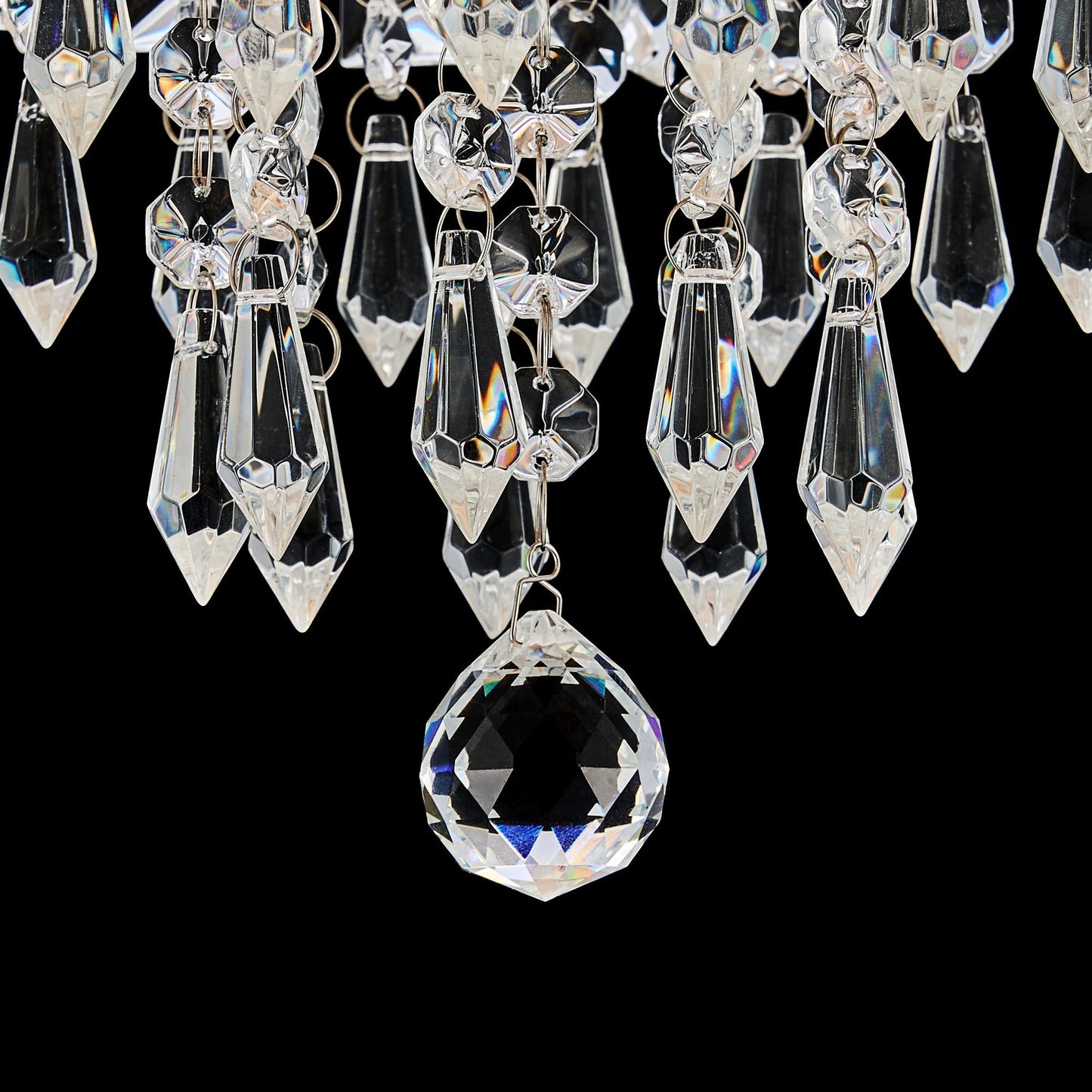CO-Z 11 5-light Flush Mount Crystal Chandelier Ceiling Light