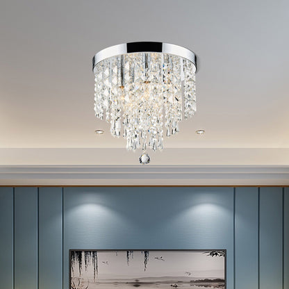 CO-Z 11 5-light Flush Mount Crystal Chandelier Ceiling Light