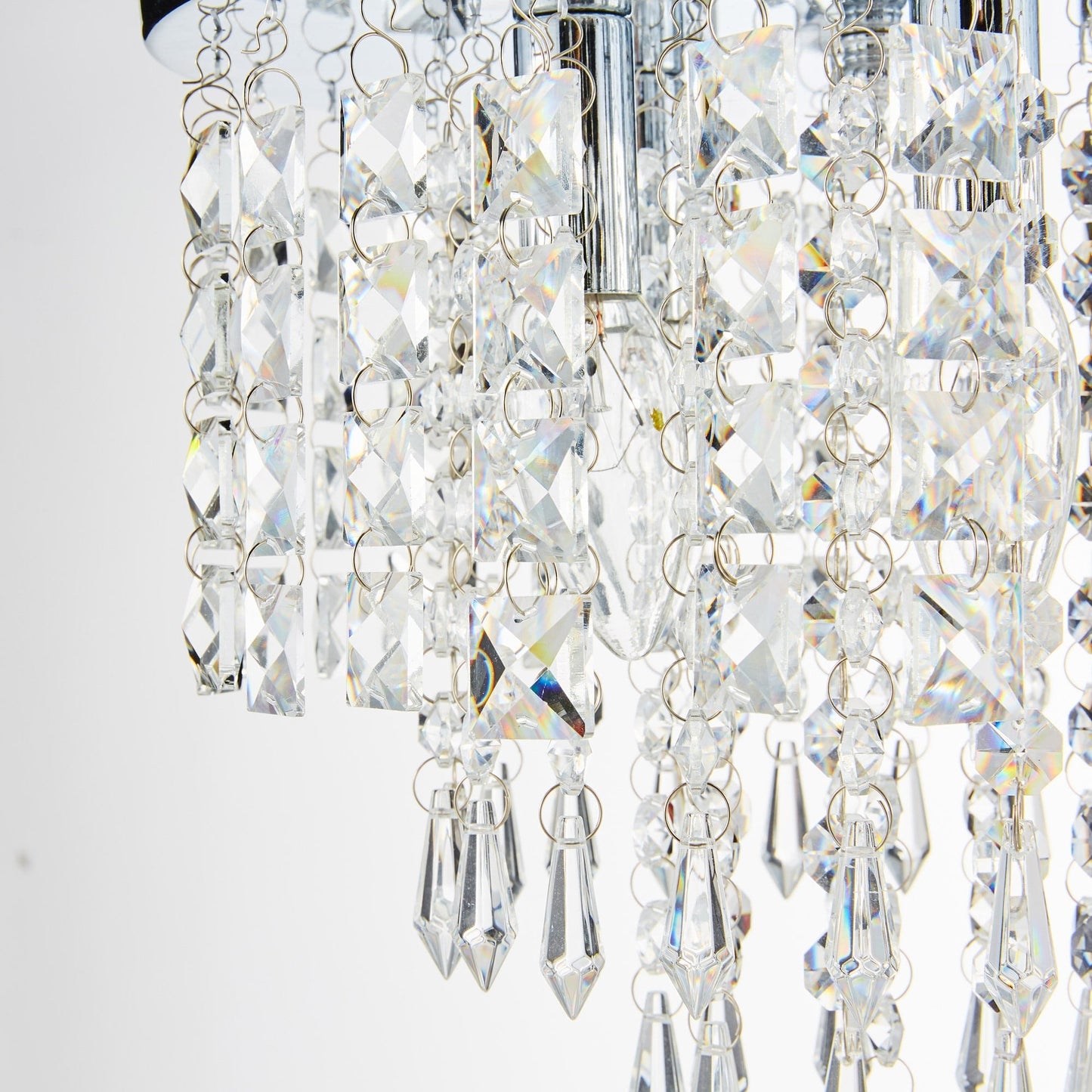 CO-Z 11 5-light Flush Mount Crystal Chandelier Ceiling Light